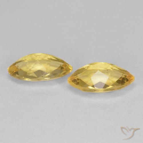 Gemas de Citrino Dorado natural de 1.88 ct, Marquesa, VS