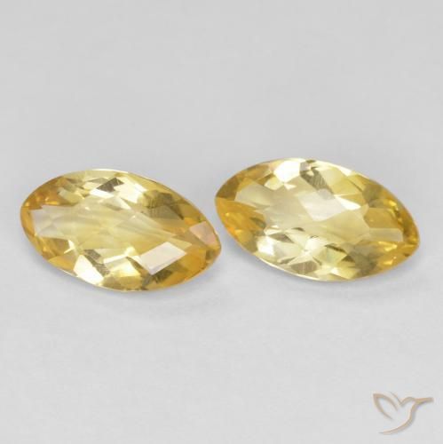 Gemas de Citrino Dorado natural de 1.78 ct, Marquesa, VS