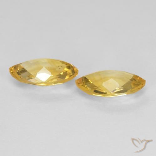 Gemas de Citrino Dorado natural de 1.78 ct, Marquesa, VS