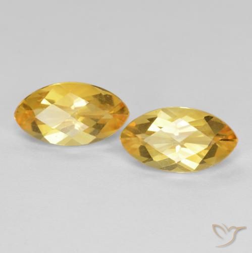 Gemas de Citrino Dorado natural de 1.96 ct, Marquesa, VS
