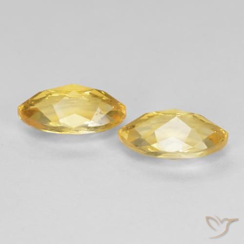 Gemas de Citrino Dorado natural de 1.96 ct, Marquesa, VS