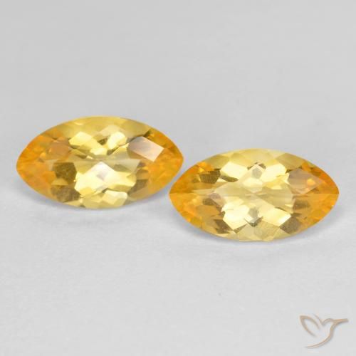 1.80ctw Natural Dorado naranja Citrino, Marquesa, VS