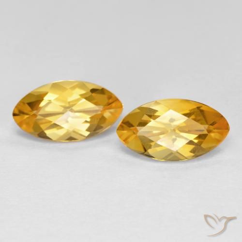 2.09ctw Natural Dorado oscuro medio Citrino, Marquesa, VS