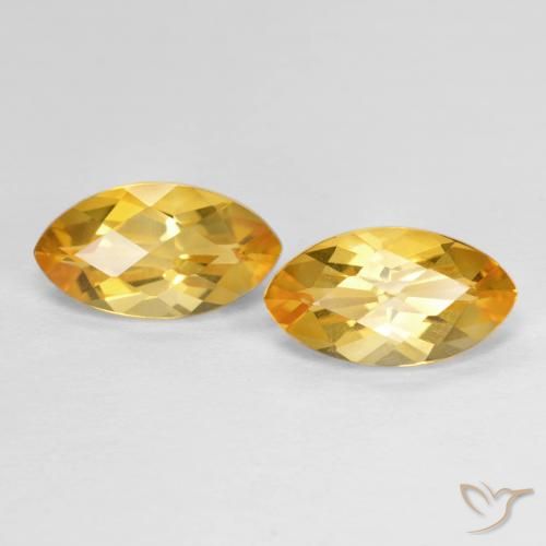 2.08ctw Natural Dorado oscuro Citrino, Marquesa, VS
