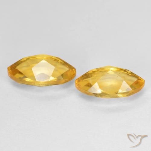 Gemas de Citrino Dorado oscuro natural de 2.08 ct, Marquesa, VS