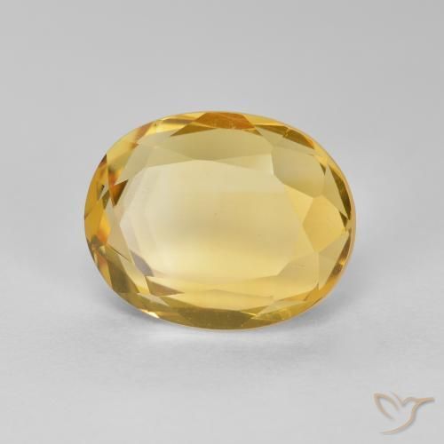 Citrino Dorado natural de 2.82 ct, Ovalada, VVS-VS