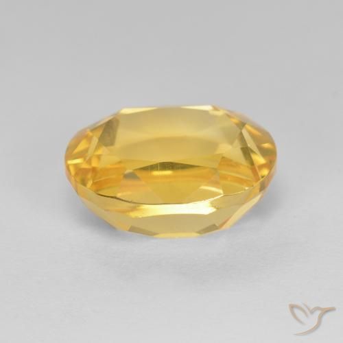 Citrino Dorado medio natural de 2.80 ct, Ovalada, VVS-VS