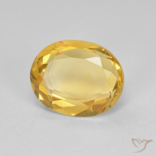 Citrino Dorado natural de 2.62 ct, Ovalada, VVS-VS