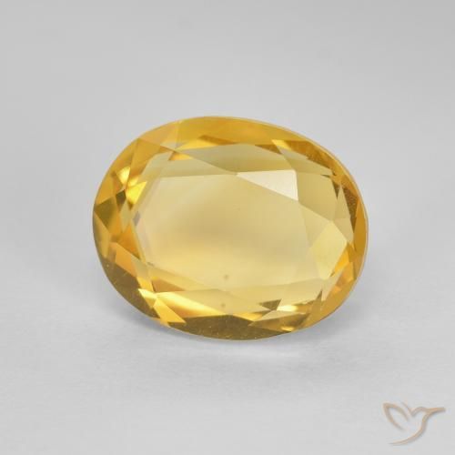 Citrino Dorado claro natural de 2.67 ct, Ovalada, VVS-VS