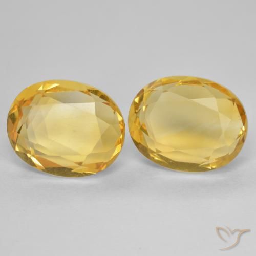 Gemas de Citrino Dorado natural de 5.56 ct, Ovalada, VVS-VS