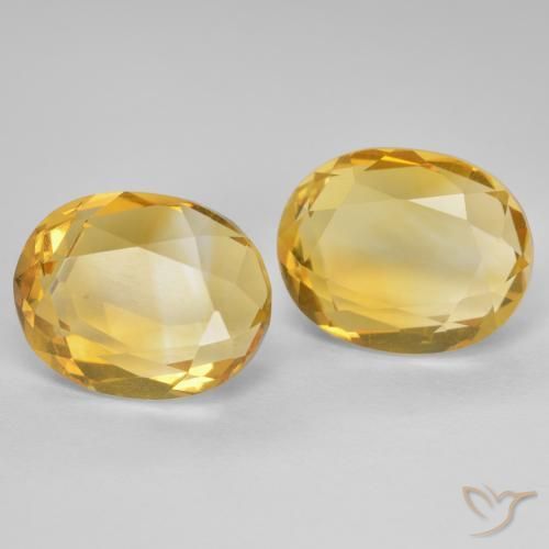 Gemas de Citrino Dorado natural de 5.69 ct, Ovalada, VVS-VS