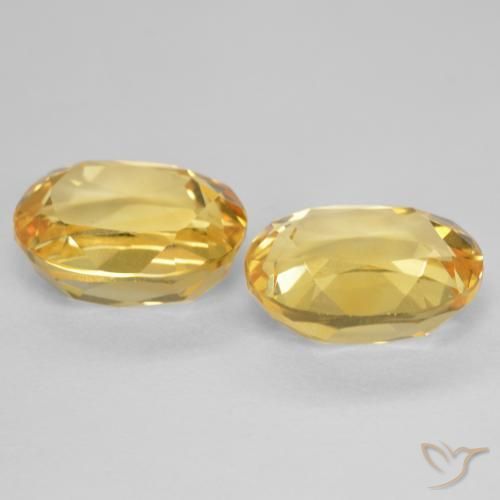 Gemas de Citrino Dorado natural de 5.02 ct, Ovalada, VVS-VS