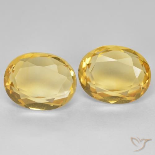 Gemas de Citrino Dorado natural de 5.54 ct, Ovalada, VVS-VS