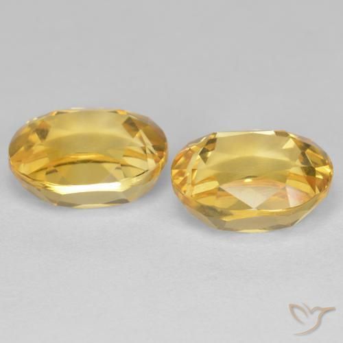 Gemas de Citrino Dorado natural de 5.54 ct, Ovalada, VVS-VS