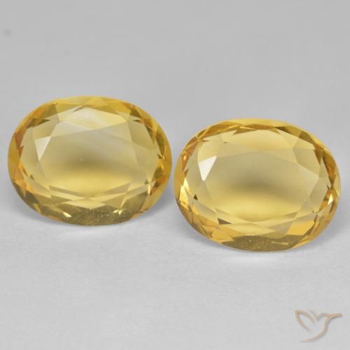 5.71ctw Natural Naranja dorado Citrino, Ovalada, VVS-VS