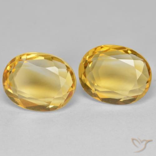 Gemas de Citrino Dorado natural de 5.68 ct, Ovalada, VVS-VS