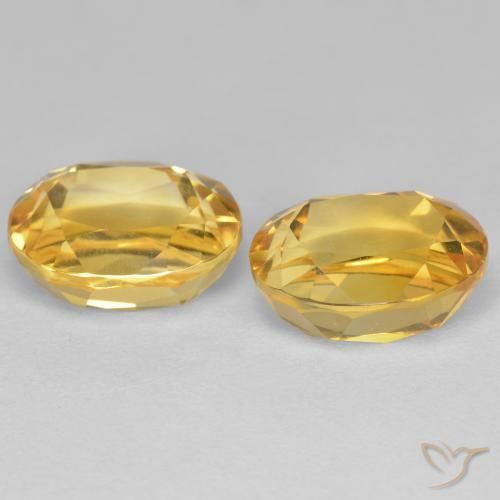 Gemas de Citrino Dorado natural de 5.68 ct, Ovalada, VVS-VS