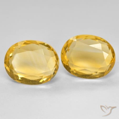 Gemas de Citrino Dorado intenso natural de 5.68 ct, Ovalada, VVS-VS