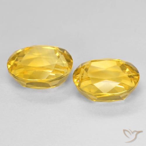 Gemas de Citrino Dorado intenso natural de 5.68 ct, Ovalada, VVS-VS