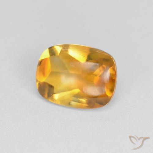 Citrino Oro natural de 1.39 ct, Forma Cojín, Transparente