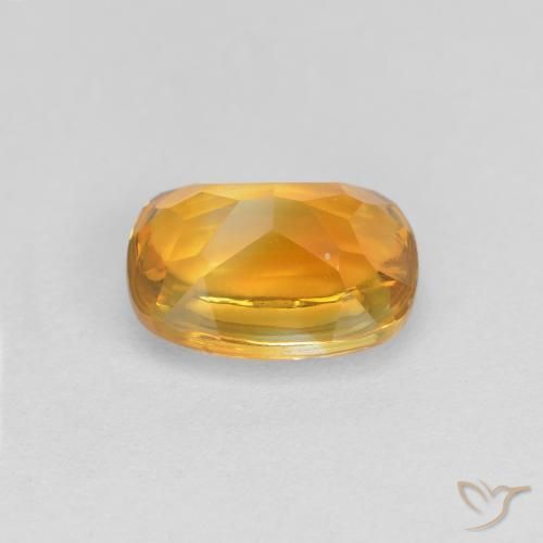 Citrino Oro natural de 1.39 ct, Forma Cojín, Transparente