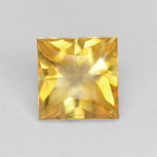 Citrino Dorado natural de 1.07 ct, Cuadrado, Transparente