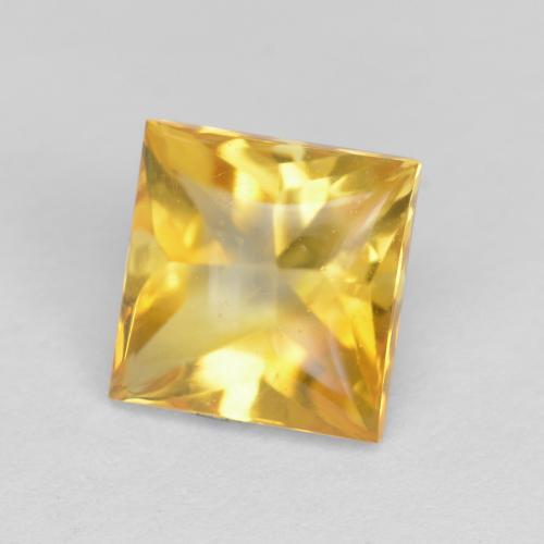 Citrino Dorado natural de 1.07 ct, Cuadrado, Transparente