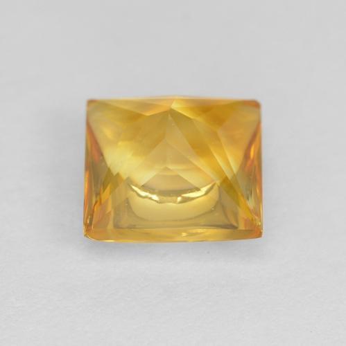 Citrino Dorado natural de 1.07 ct, Cuadrado, Transparente