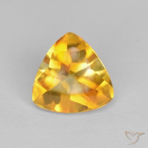 1.61ct Natural Dorado oscuro Citrino, Trillón, Transparente
