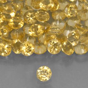 Gemas de citrino dorado natural de 4,81 ct, corte redondo, VVS-VS