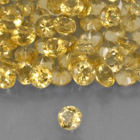 Gemas de citrino dorado natural de 4,81 ct, corte redondo, VVS-VS