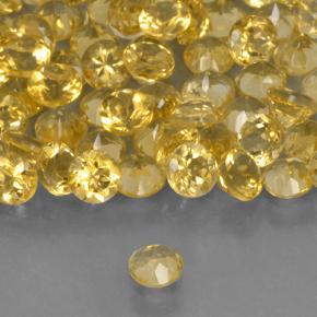 Gemas de citrino dorado natural de 4,81 ct, corte redondo, VVS-VS