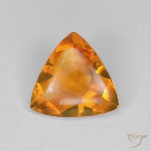 1.23ct Natural Naranja albaricoque Citrino, Trillón, Transparente