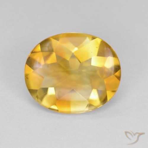 3.81ct Natural Naranja dorado intenso Citrino, Ovalada, Transparente