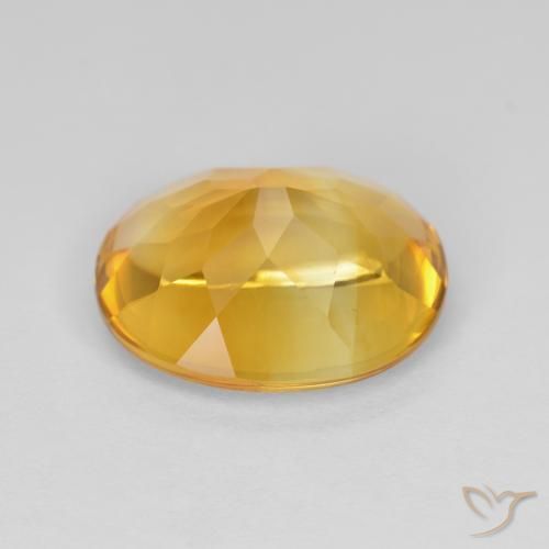 Citrino Naranja dorado intenso natural de 3.81 ct, Ovalada, Transparente