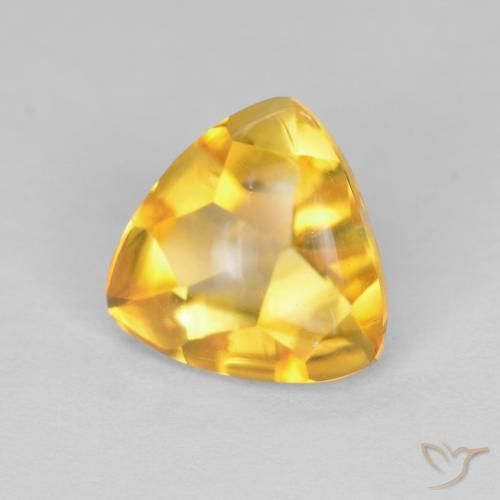 Citrino Dorado medio natural de 1.64 ct, Trillón, Transparente