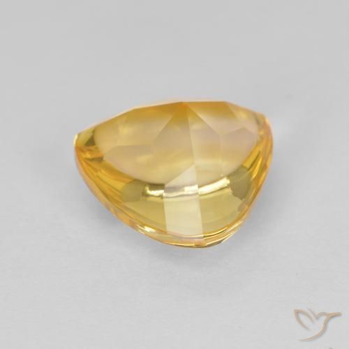 Citrino Dorado medio natural de 1.64 ct, Trillón, Transparente