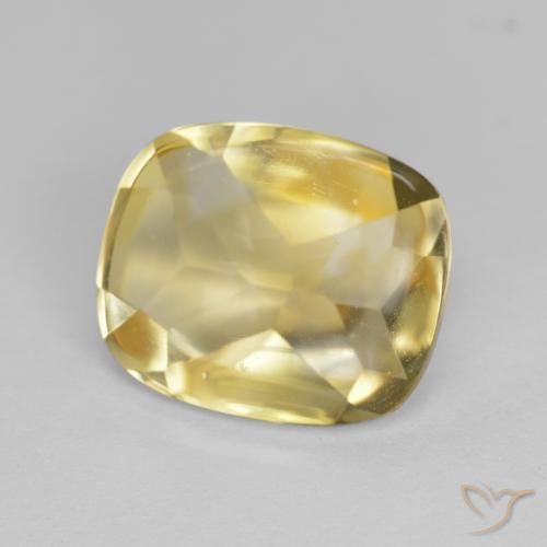 4.68ct Natural Dorado Citrino, Forma Cojín, Transparente