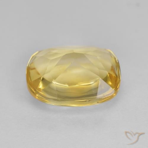 Citrino Dorado natural de 4.68 ct, Forma Cojín, Transparente