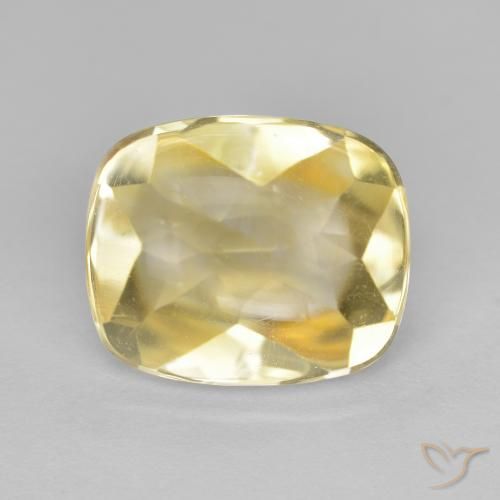 5.66ct Natural Dorado Citrino, Forma Cojín, Transparente