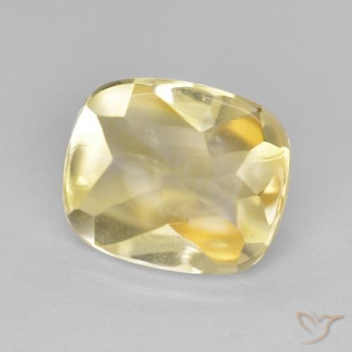 Citrino Dorado natural de 5.66 ct, Forma Cojín, Transparente