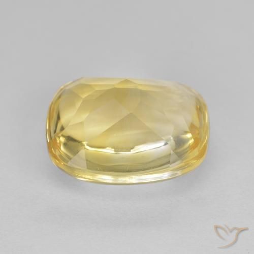 Citrino Dorado natural de 5.66 ct, Forma Cojín, Transparente