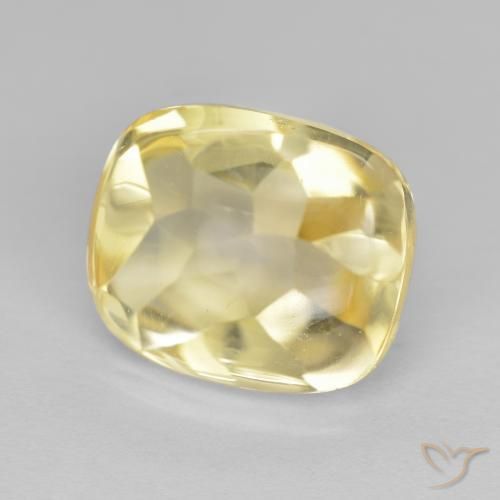 Citrino Dorado natural de 6.69 ct, Forma Cojín, Transparente