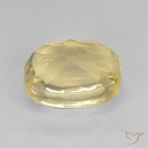 Citrino Dorado natural de 6.69 ct, Forma Cojín, Transparente