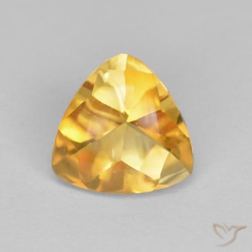 1.70ct Natural Naranja dorado intenso Citrino, Trillón, Transparente