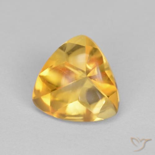 Citrino Naranja dorado intenso natural de 1.70 ct, Trillón, Transparente