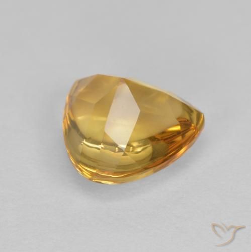 Citrino Naranja dorado intenso natural de 1.70 ct, Trillón, Transparente