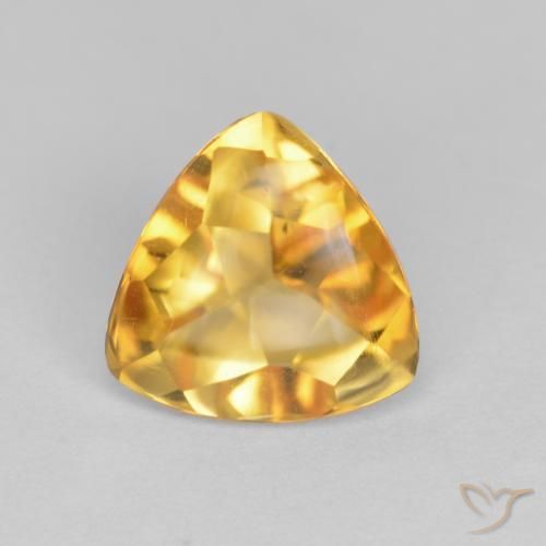 1.56ct Natural Naranja dorado intenso Citrino, Trillón, Transparente
