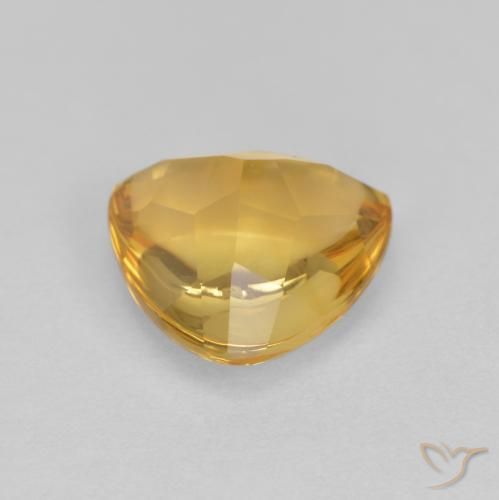 Citrino Naranja dorado intenso natural de 1.56 ct, Trillón, Transparente
