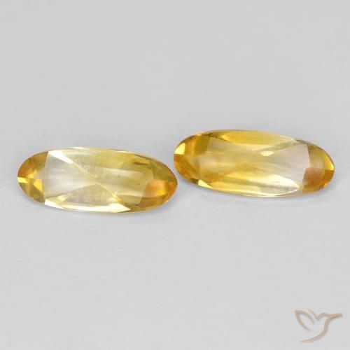 Gemas de Citrino Oro natural de 1.53 ct, Ovalada, Transparente